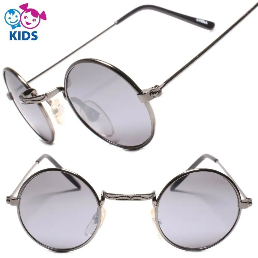 Kids 0-2 year Round Gunmetal Sunglasses 100% UV Protection